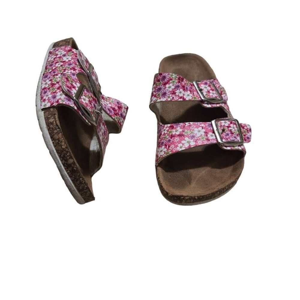 Bobbie Brooks floral slip-on sandal shoes 11
